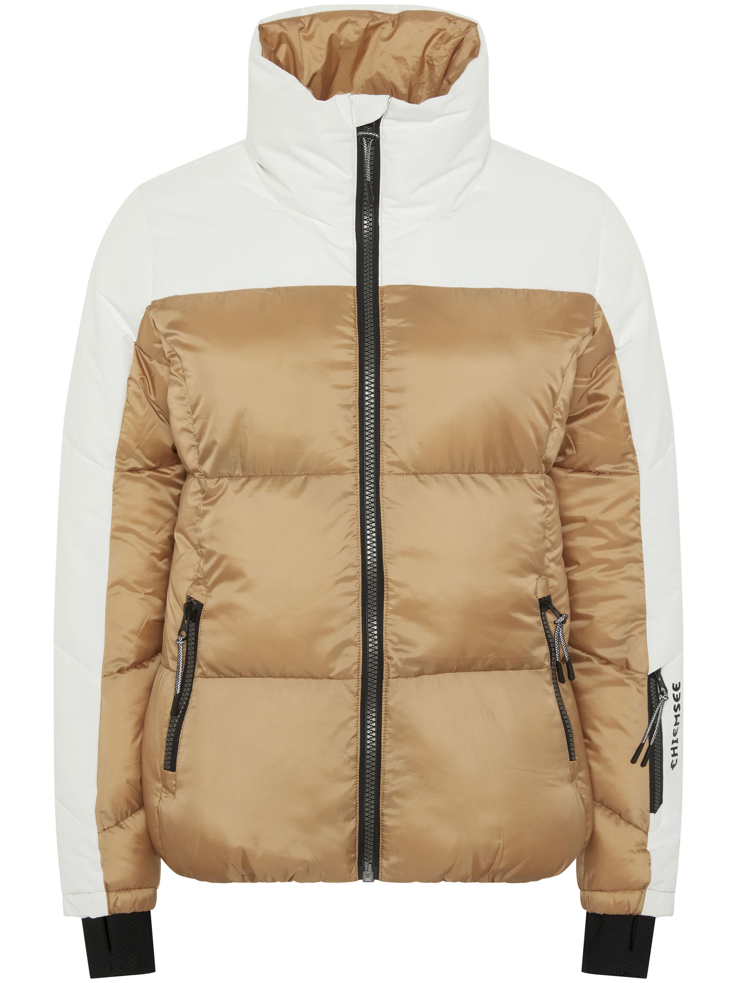 CHIEMSEE Athletic Jacket in Beige: front