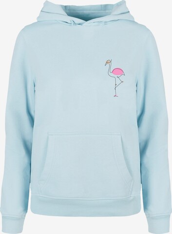 Merchcode Sweatshirt 'Flamingo' in Blau: predná strana