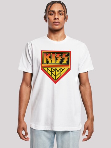 F4NT4STIC T-Shirt 'Kiss Army Logo' in Weiß: Vorderseite