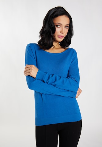 Pull-over 'Nascita' faina en bleu : devant