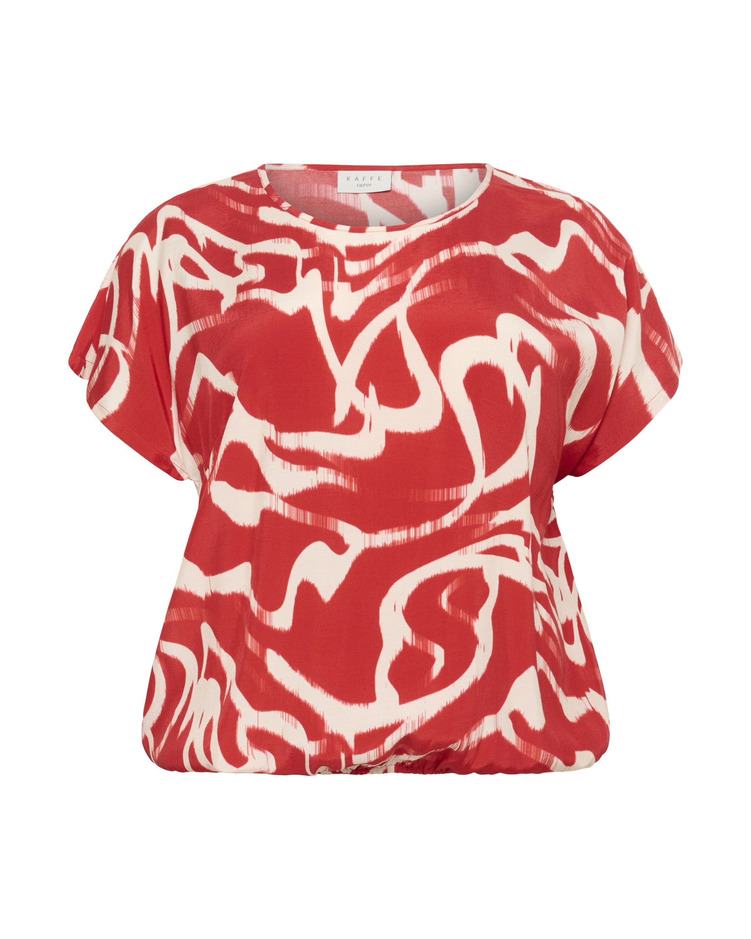 KAFFE CURVE Blouse 'Maren' in Rood: voorkant