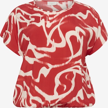 KAFFE CURVE Blouse 'Maren' in Rood: voorkant