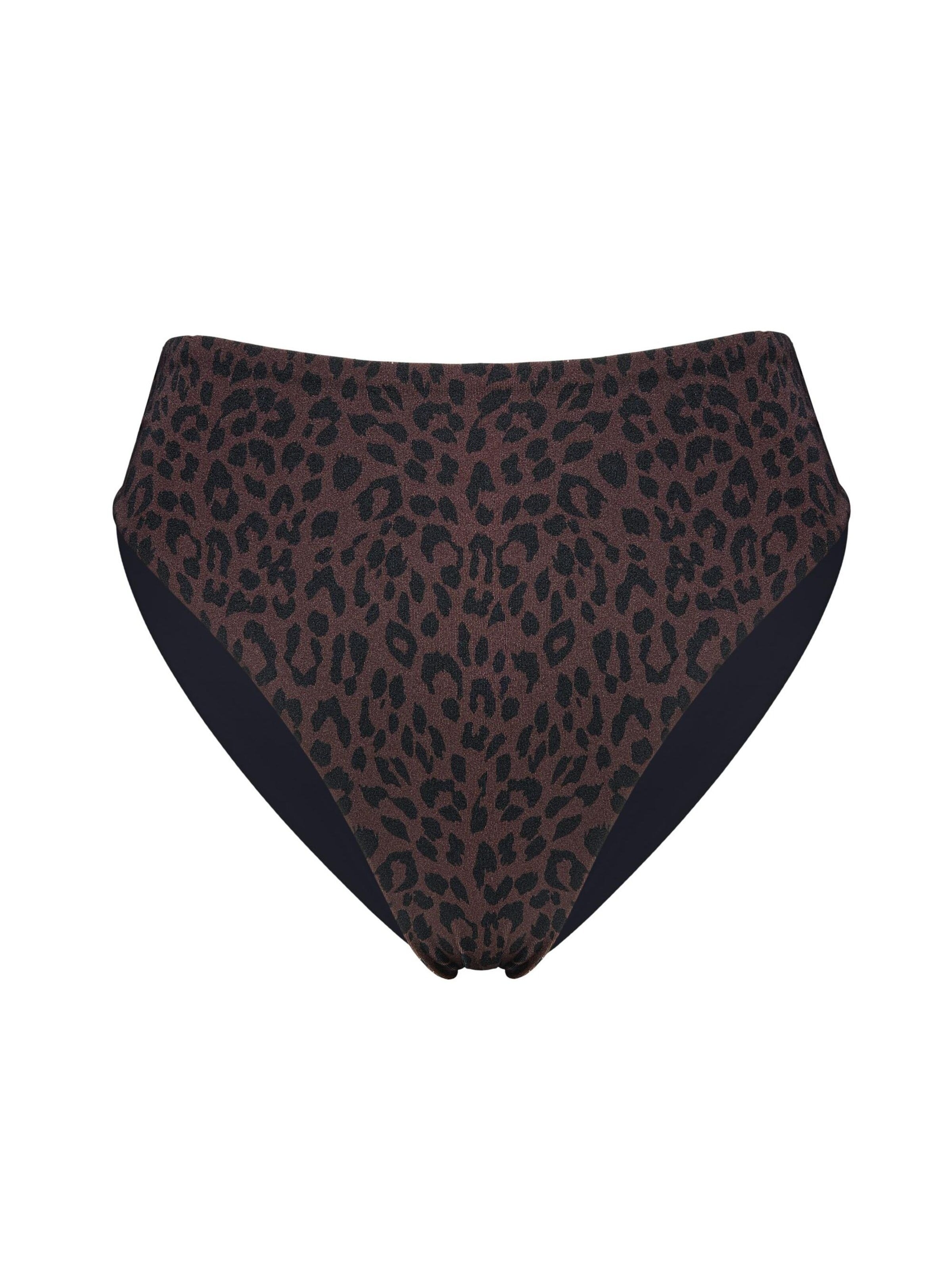 ESOTIQ Bikini bottom 'Bikini High Leg BASE, klassischer Schnitt' in Brown: front