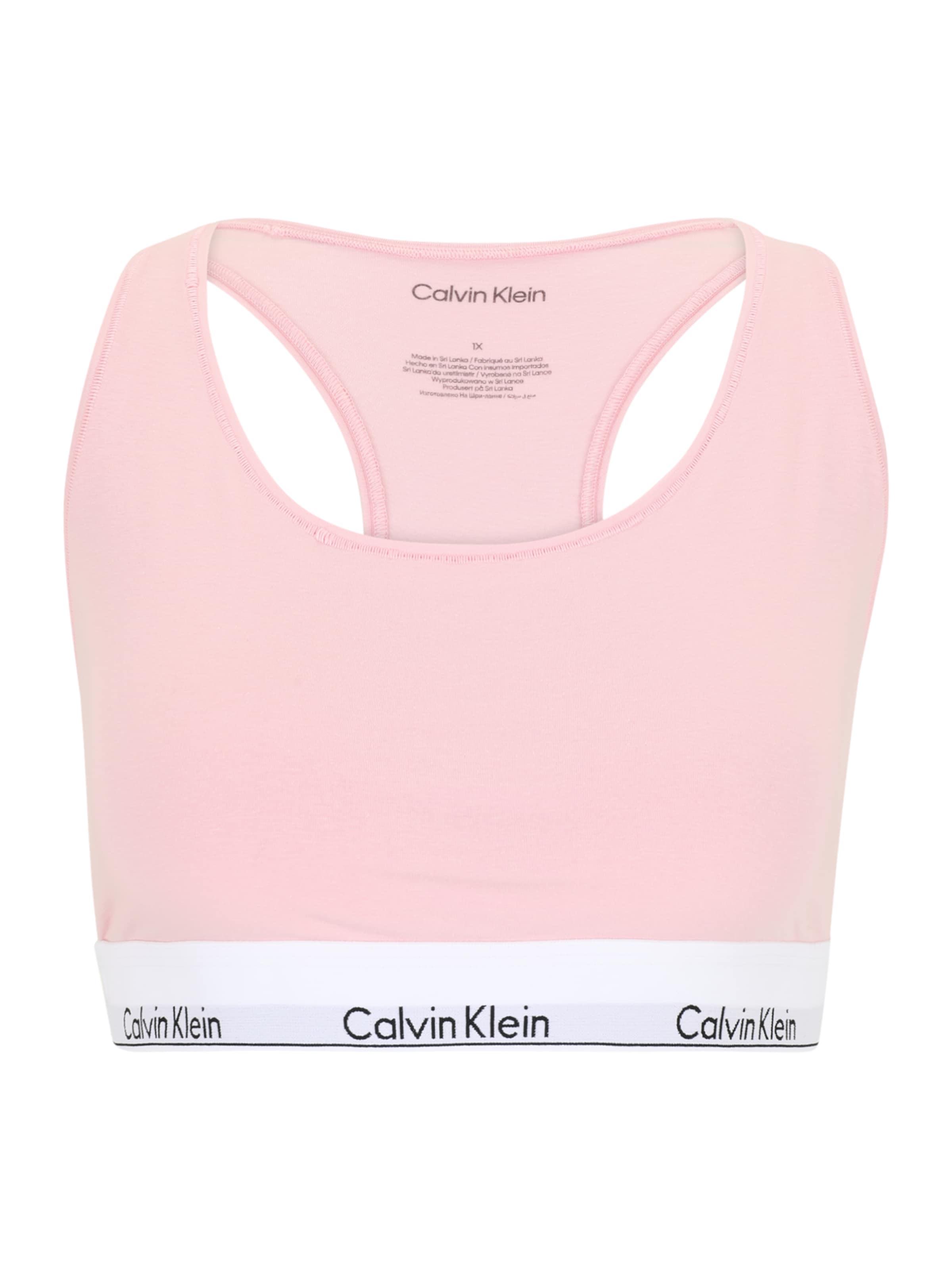 Bustier Soutien-gorge Calvin Klein Underwear Plus en rose : devant