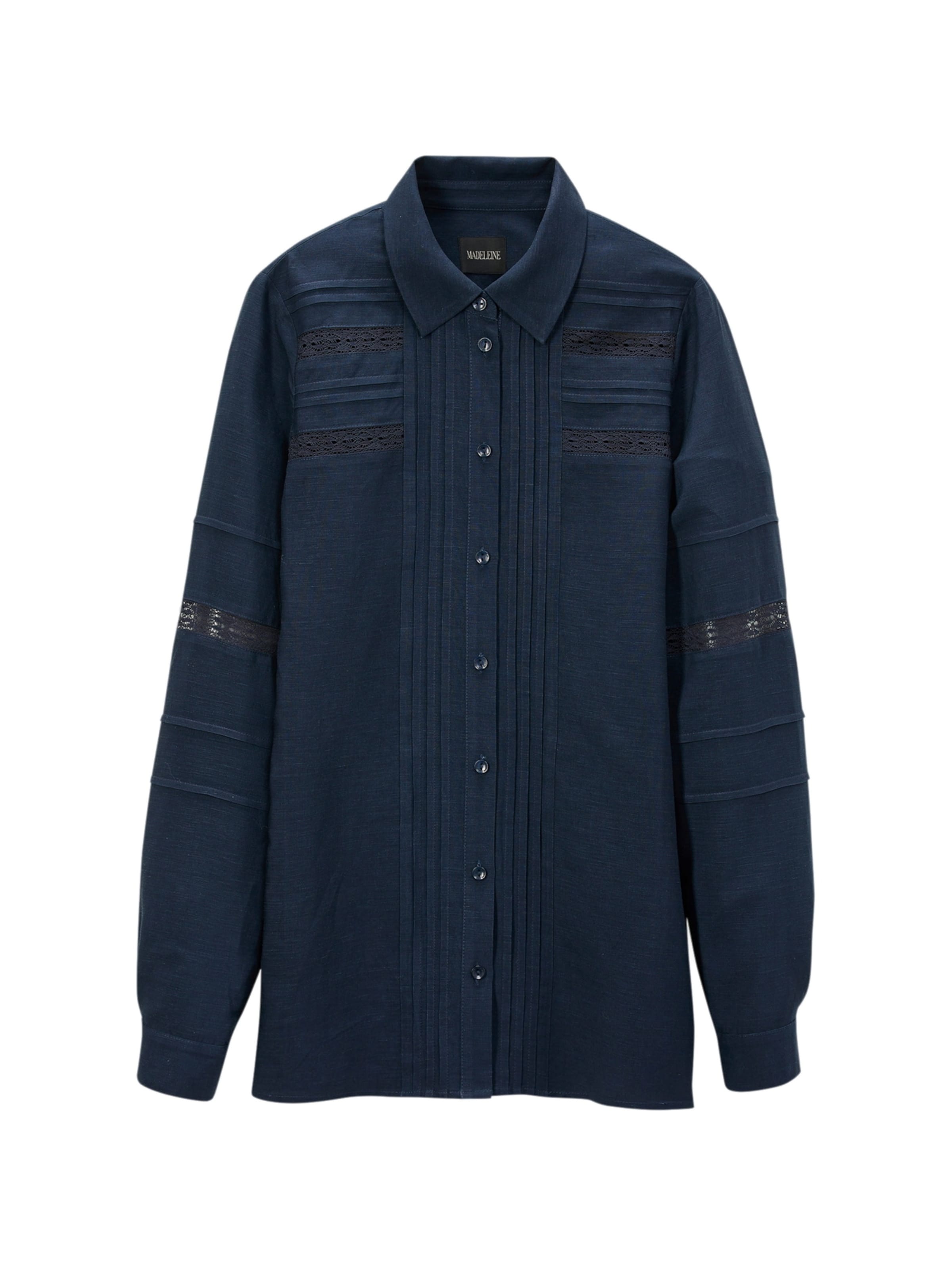 MADELEINE Hemdbluse in marine, Produktansicht