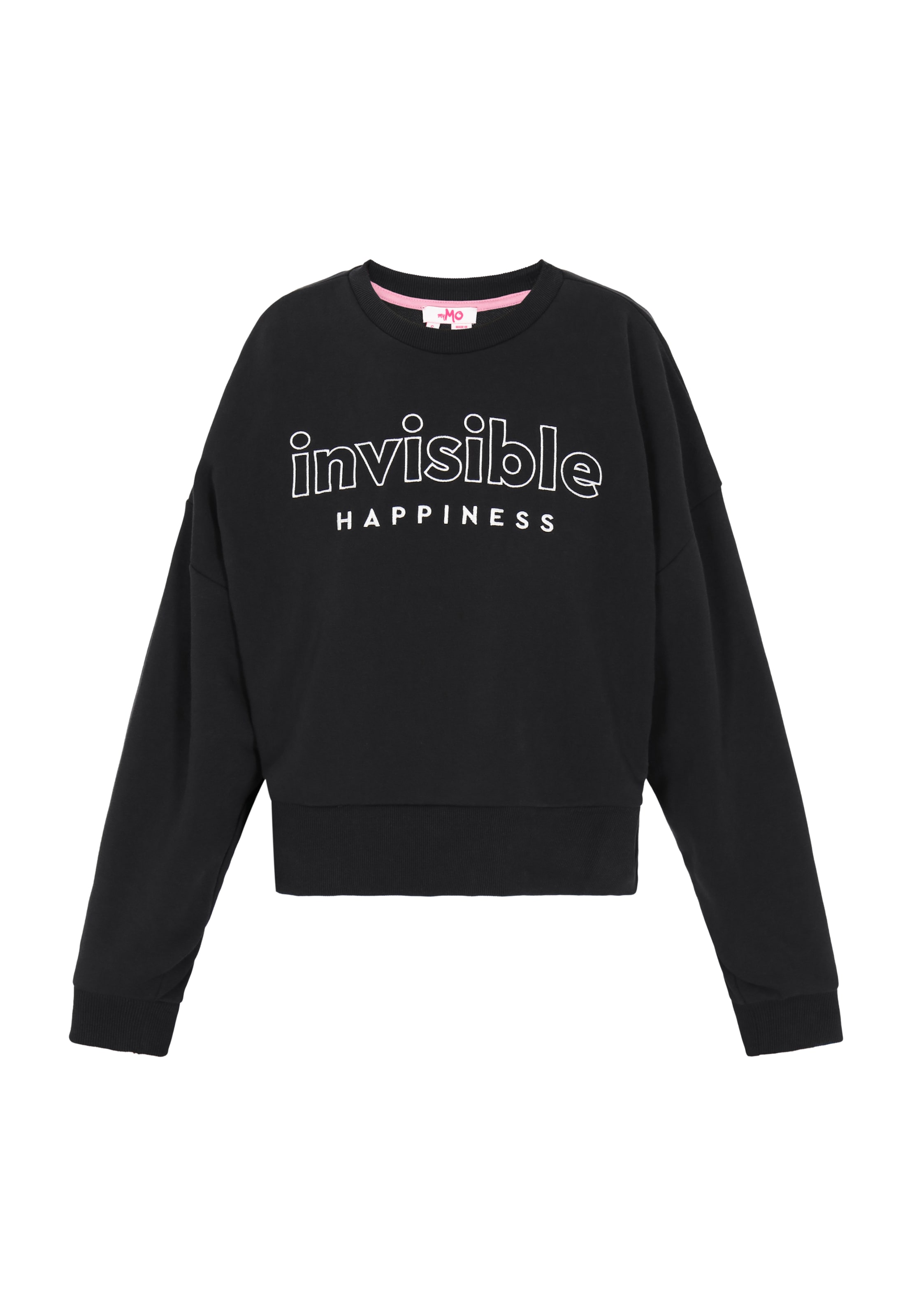 Sweat-shirt 'Back To School' MYMO en noir : devant