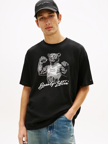 Tommy Jeans T-shirt 'BEAR' i svart: framsida