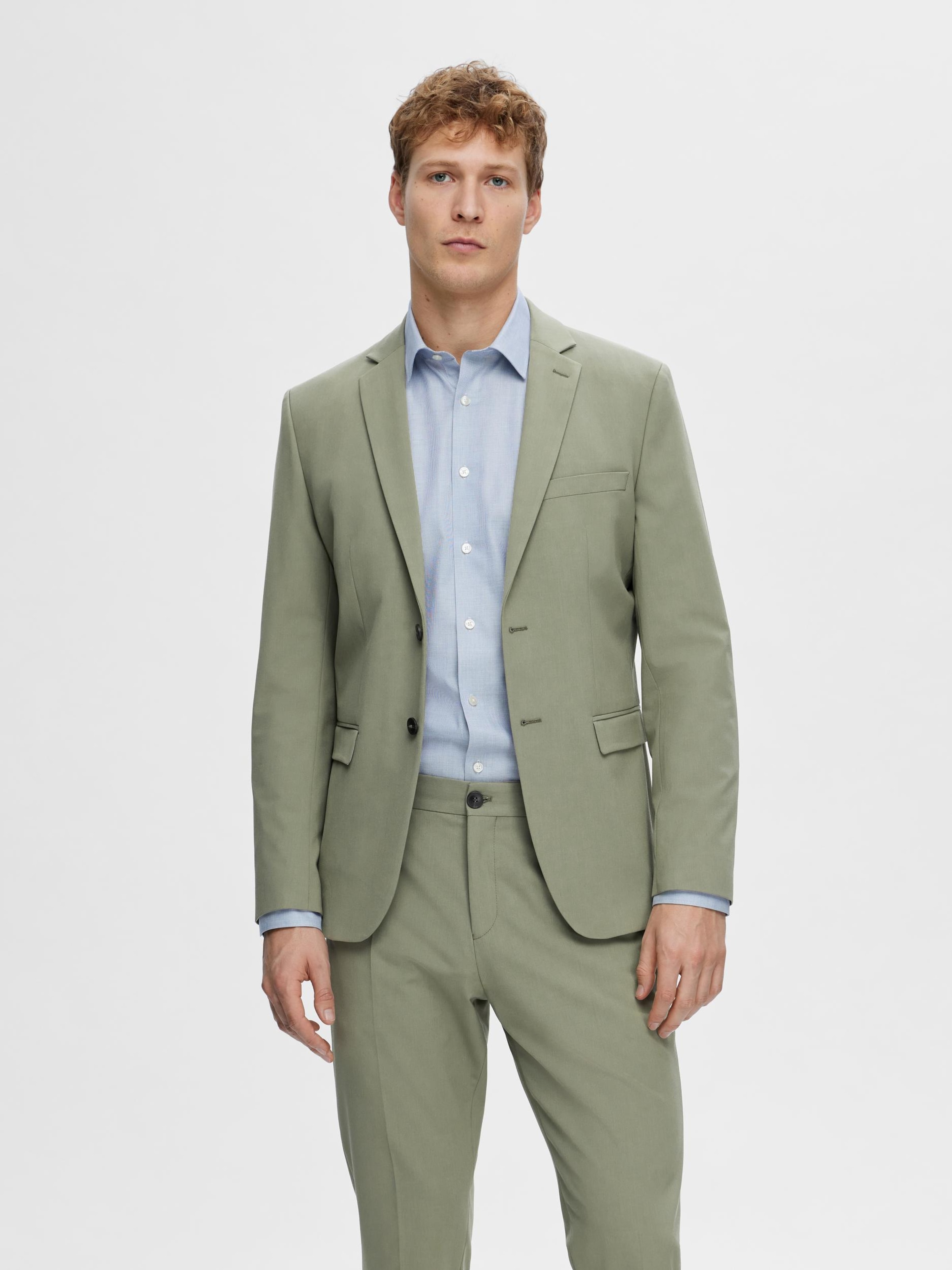 SELECTED HOMME Slim fit Suit Jacket Liam in Light Green ABOUT YOU