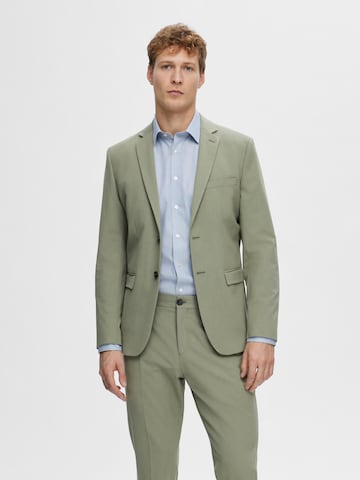 Coupe slim Veste de costume 'Liam' SELECTED HOMME en vert : devant