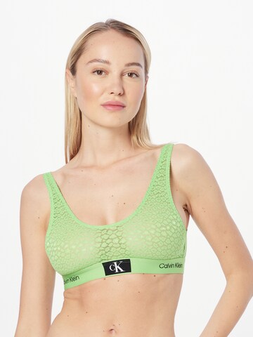 Calvin Klein Underwear Bustier Melltartó - zöld: elől