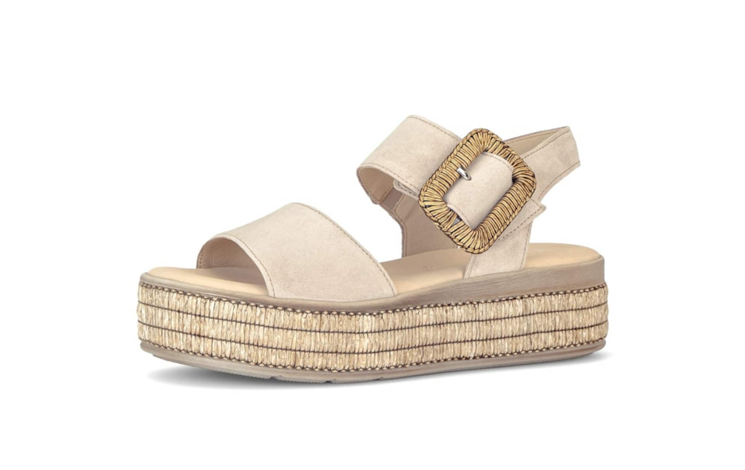 GABOR Sandalen met riem in Beige: voorkant