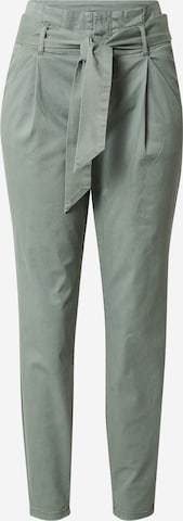 VERO MODA Regular Pleat-Front Pants in Green: front