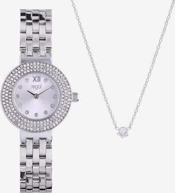 Lucardi Jewelry Set 'Design' in Silver: front