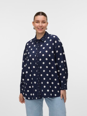 Vero Moda Curve Bluse 'VMCKaya' i blå: forside