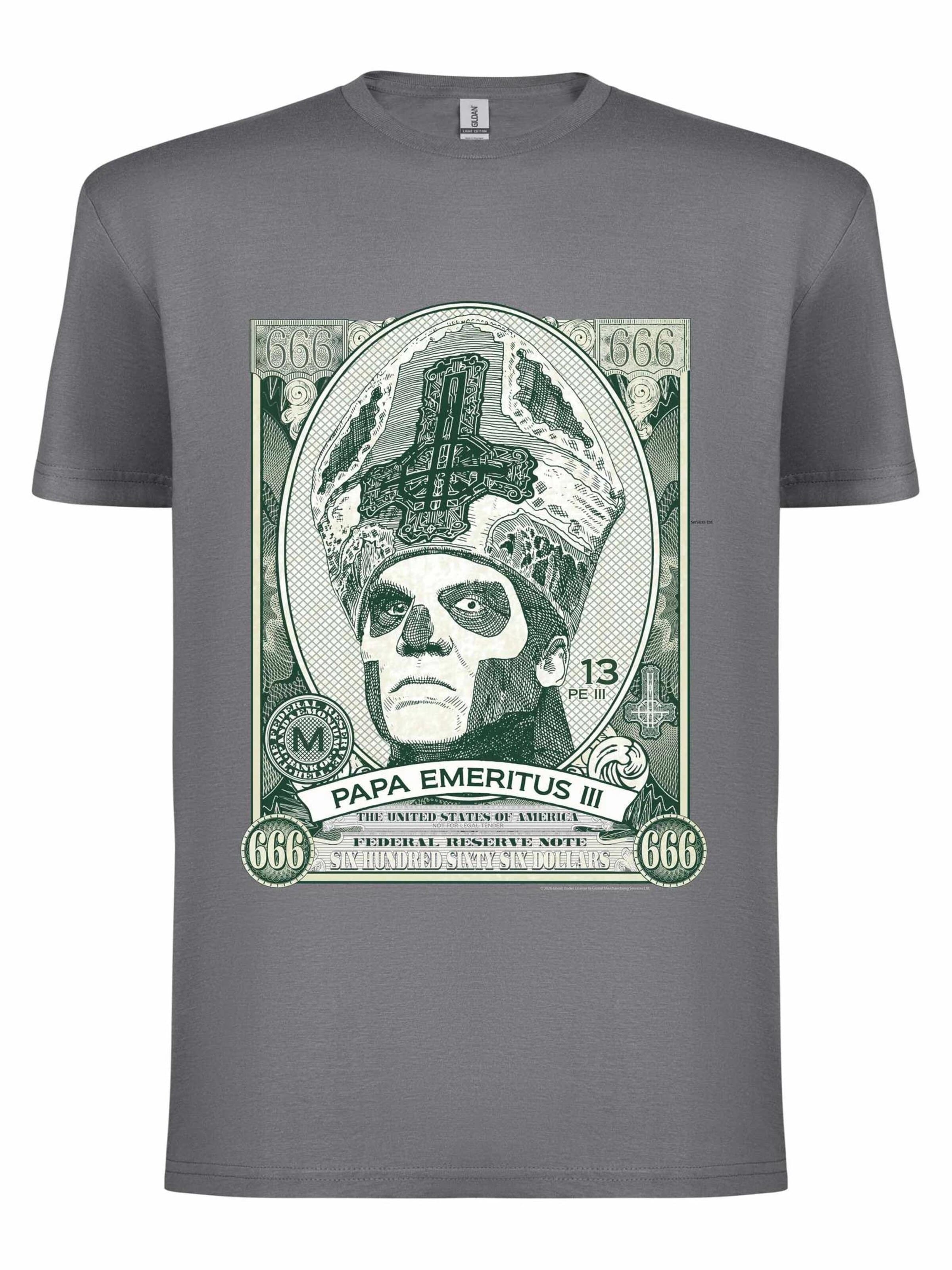 T-Shirt 'Ghost Papa Emetirus III T-Shirt' Ghost en gris