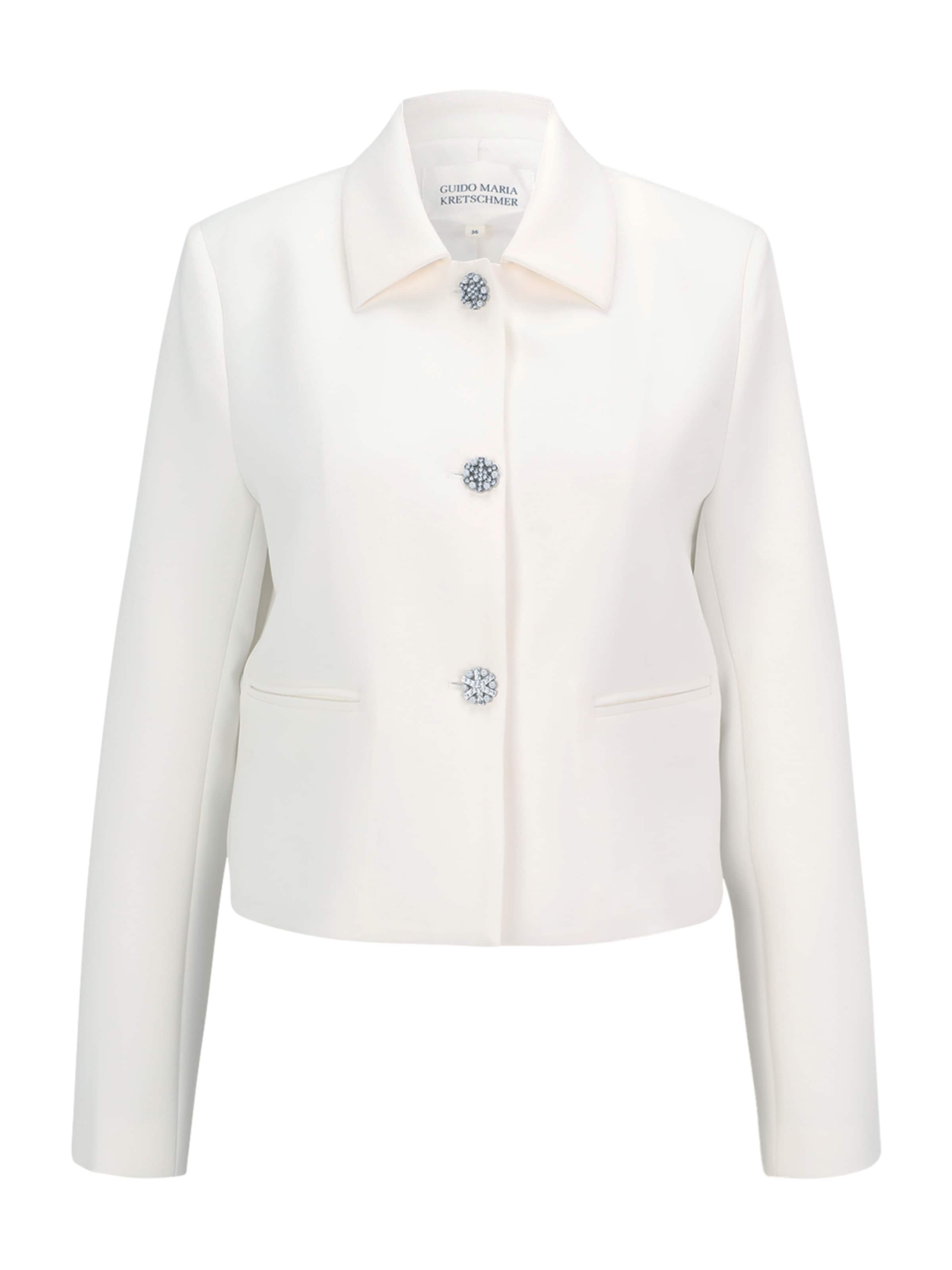 balta Guido Maria Kretschmer Women Švarkas 'Leoni': priekis