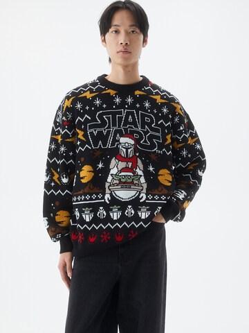 Pull&Bear Sweater in Black: front