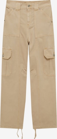 Pull&Bear Cargo trousers in Beige: front