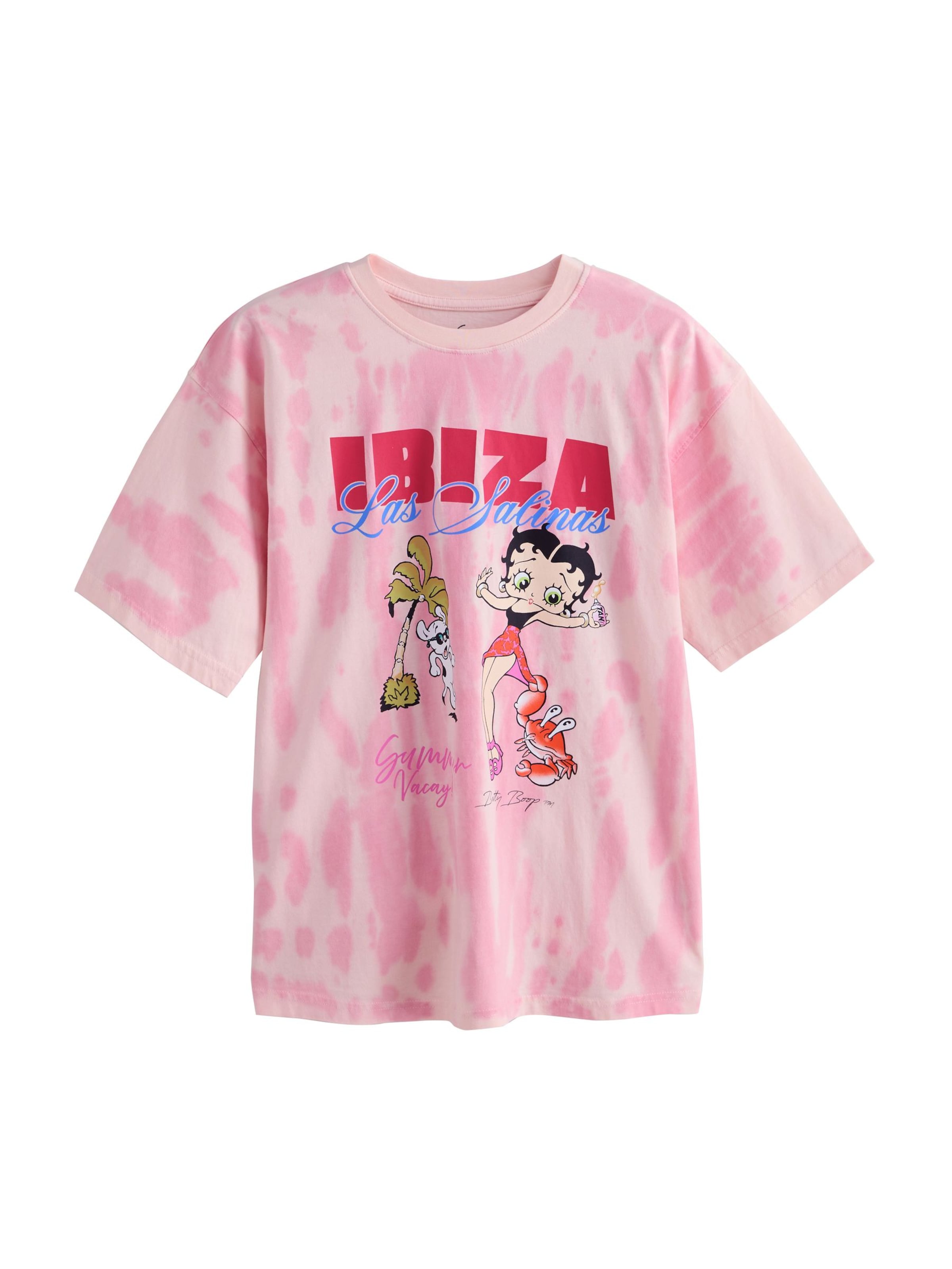 Next Camisa 'Betty Boop' em XS em rosa pastel / rosa claro / vermelho / preto, Vista do artigo