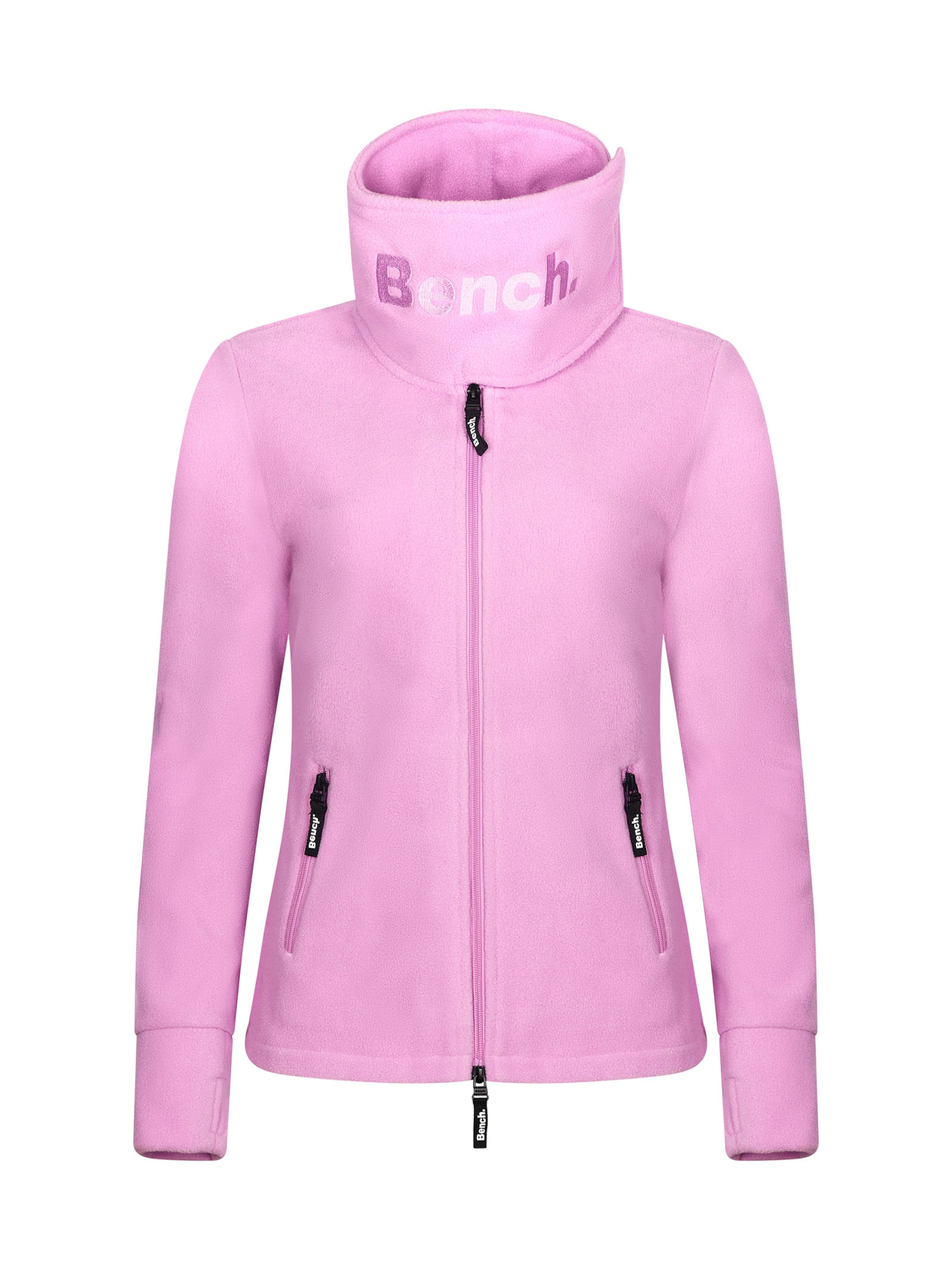 BENCH Fleecejacke 'Funnel' in Lila: Vorderseite