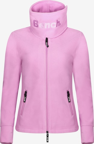BENCH Fleece Jacket 'Funnel' in Purple: front