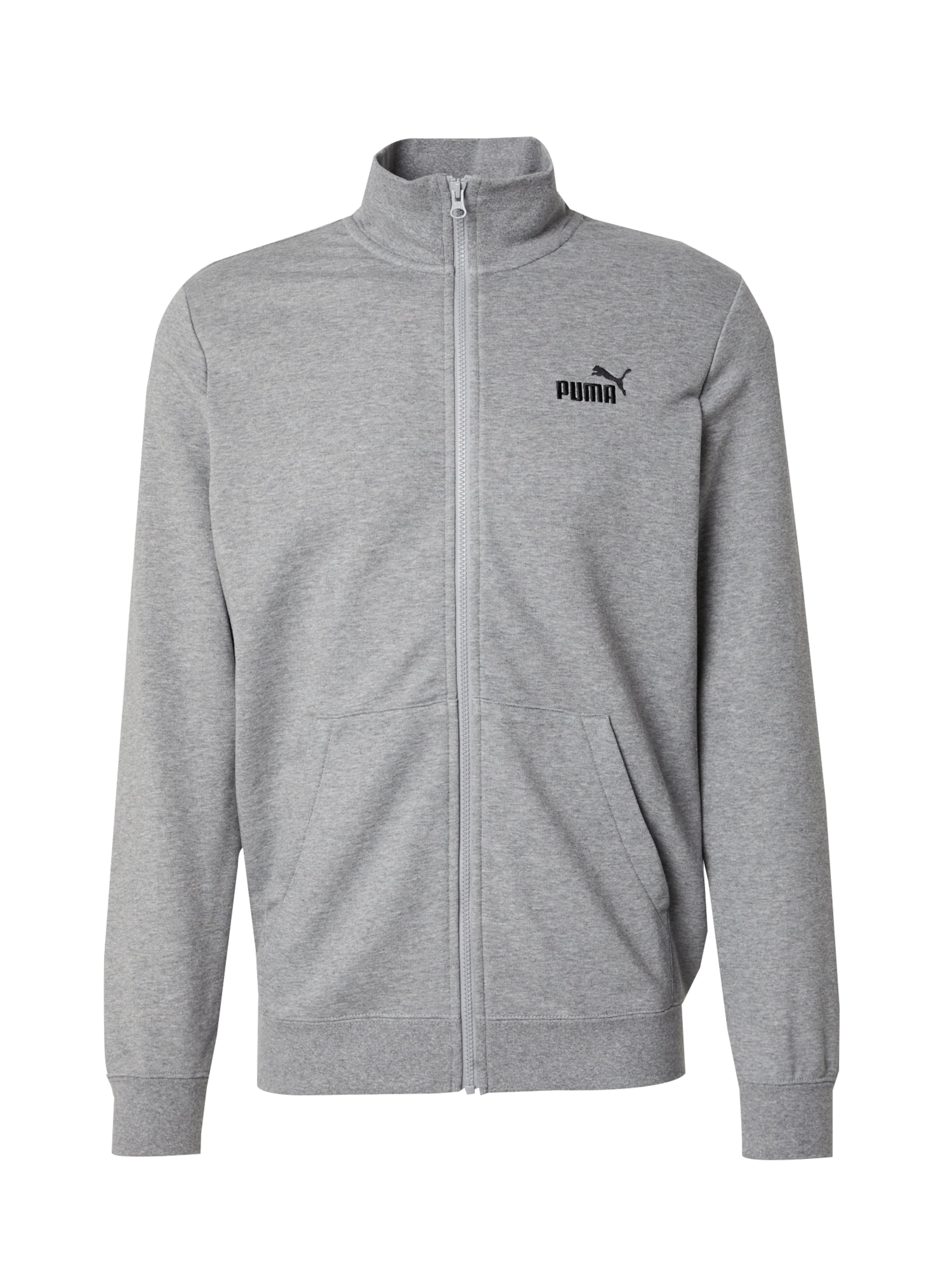 PUMA Αθλητική ζακέτα φούτερ 'Essentials No. 1' σε γκρι: μπροστά