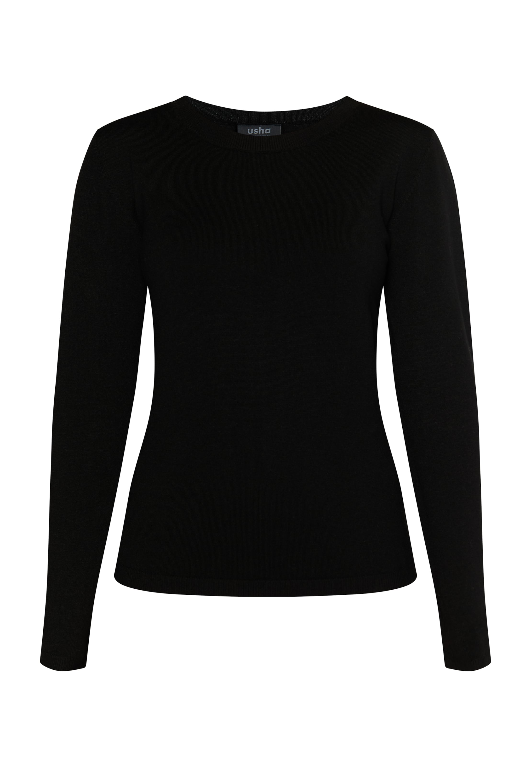 usha BLACK LABEL Pullover in Schwarz: Vorderseite