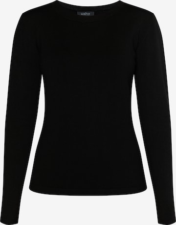 Pull-over usha BLACK LABEL en noir : devant