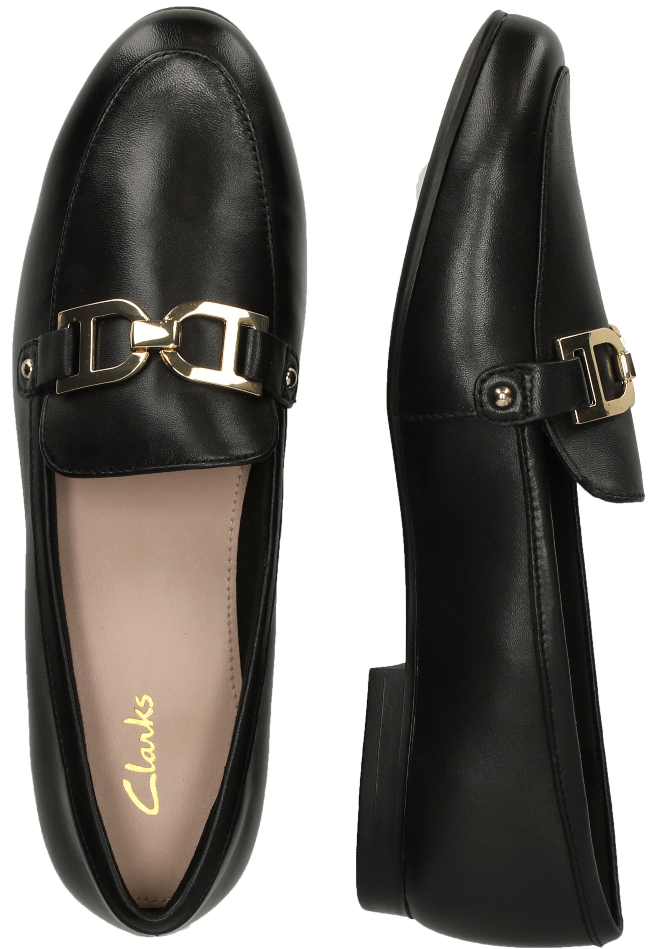 CLARKS Slipper 'Tamna Trim' in Schwarz
