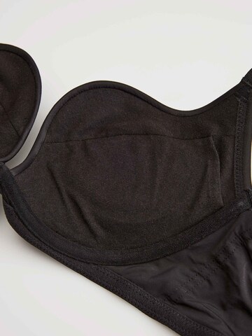 ESOTIQ - Push-up Sujetador 'Push-up-BH Claudia, Plunge-Dekolleté, herausnehmbare Polster' en negro
