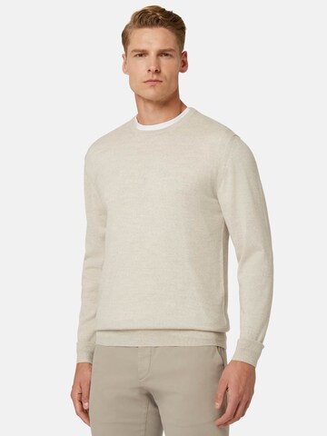 Pull-over Boggi Milano en beige : devant