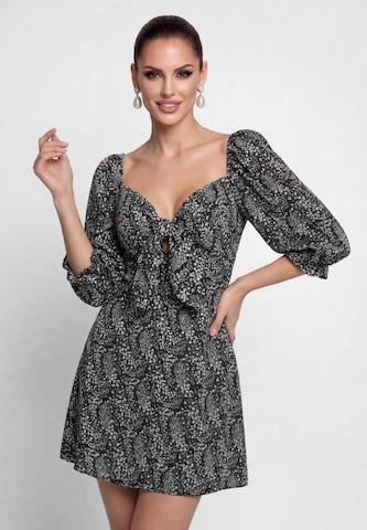 Robe d’été 'Festive' faina en noir : devant