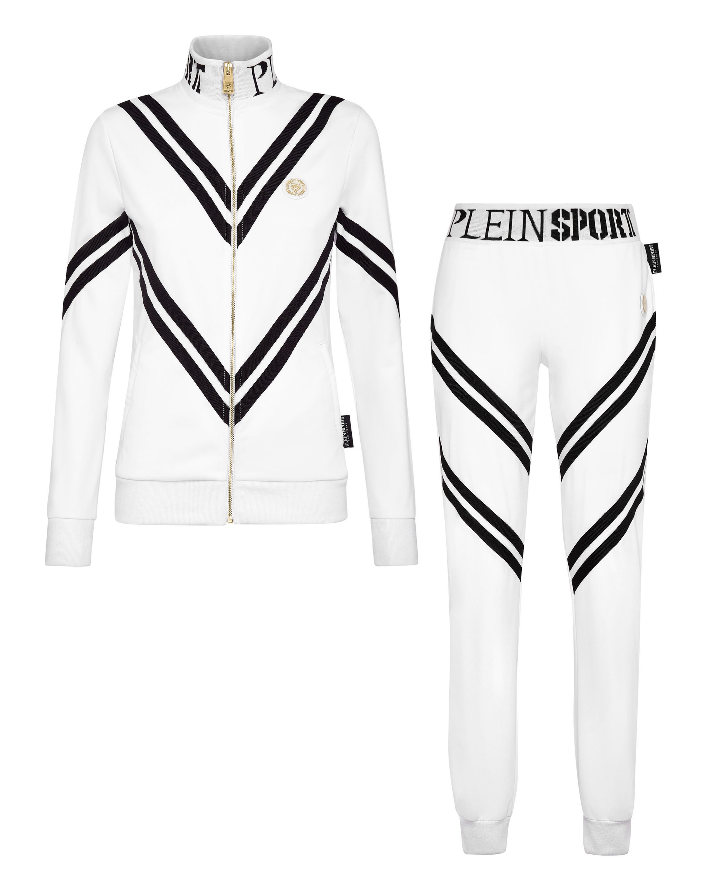 Plein Sport Joggingpak 'Statement' in Wit: voorkant