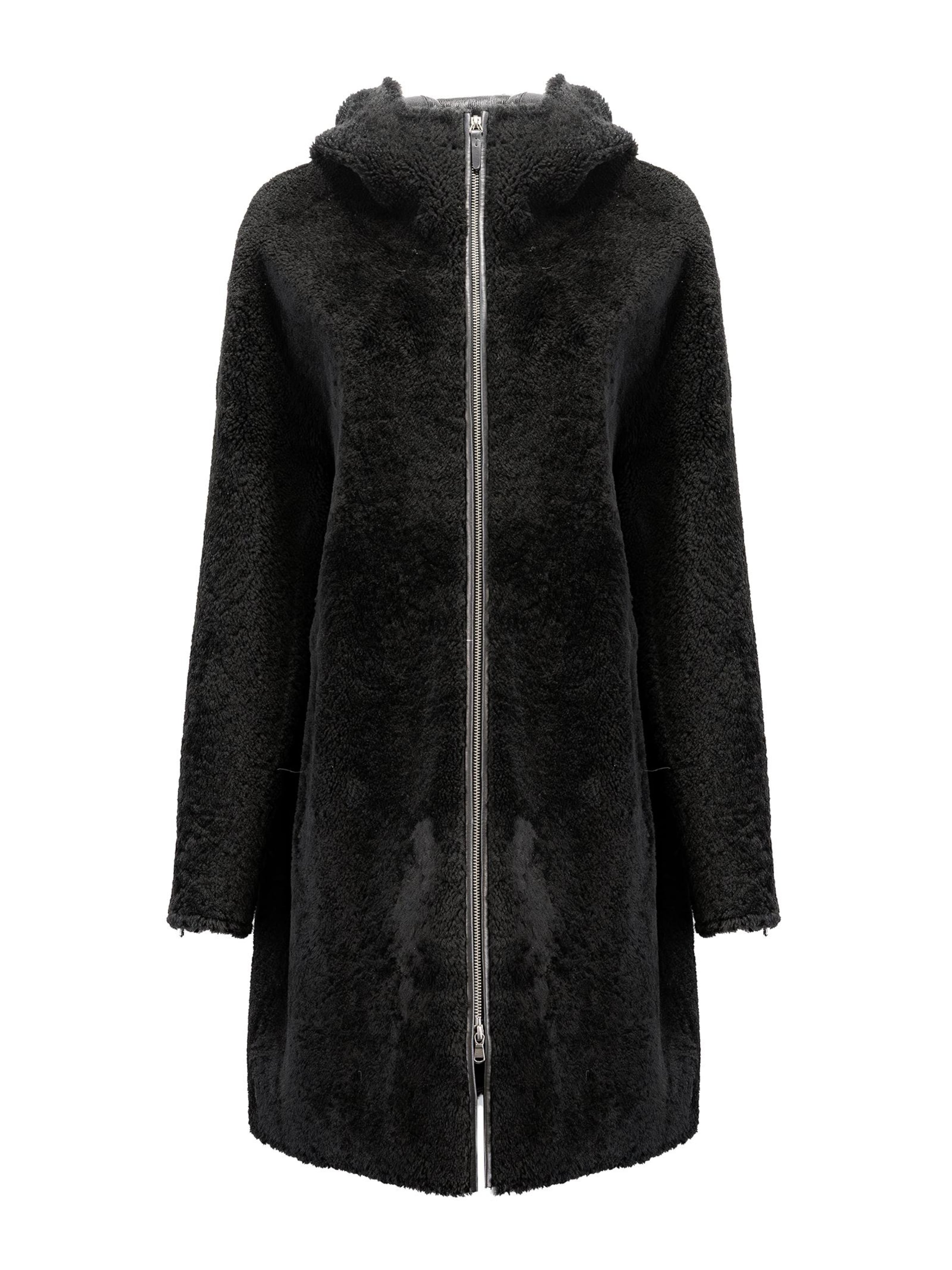 VESPUCCI BY VSP Wintermantel 'Juliane' in Schwarz: Vorderseite