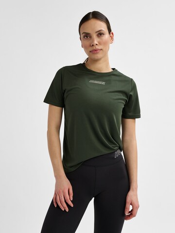 T-shirt fonctionnel Hummel en vert : devant