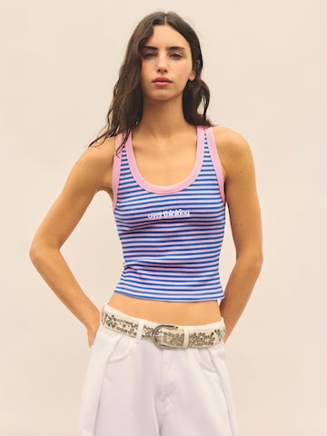 Pull&Bear Top 'PACIFIC' in Blau: Vorderseite