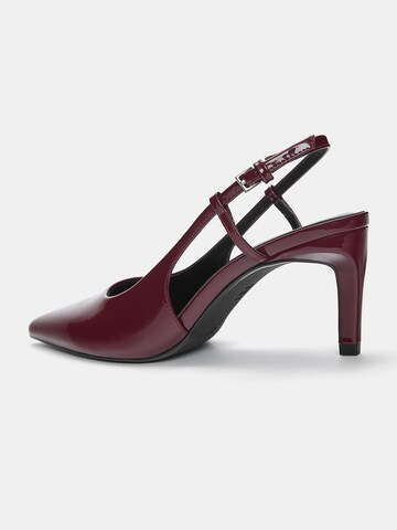Escarpins à bride arrière Pull&Bear en rouge
