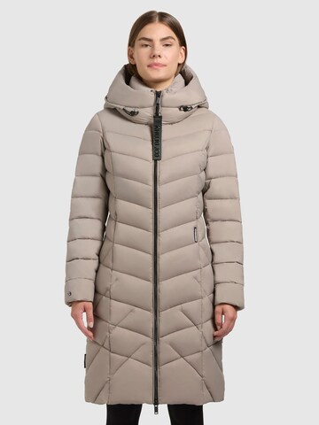 khujo Pitkä talvitakki ' ODANA3 ' värissä beige: etupuoli