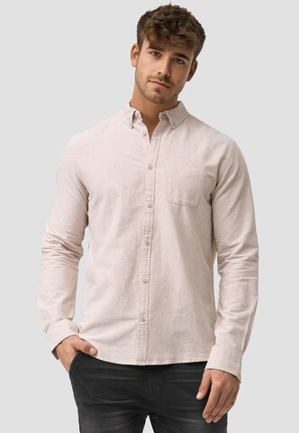 Coupe regular Chemise business 'Kepner' INDICODE JEANS en beige : devant