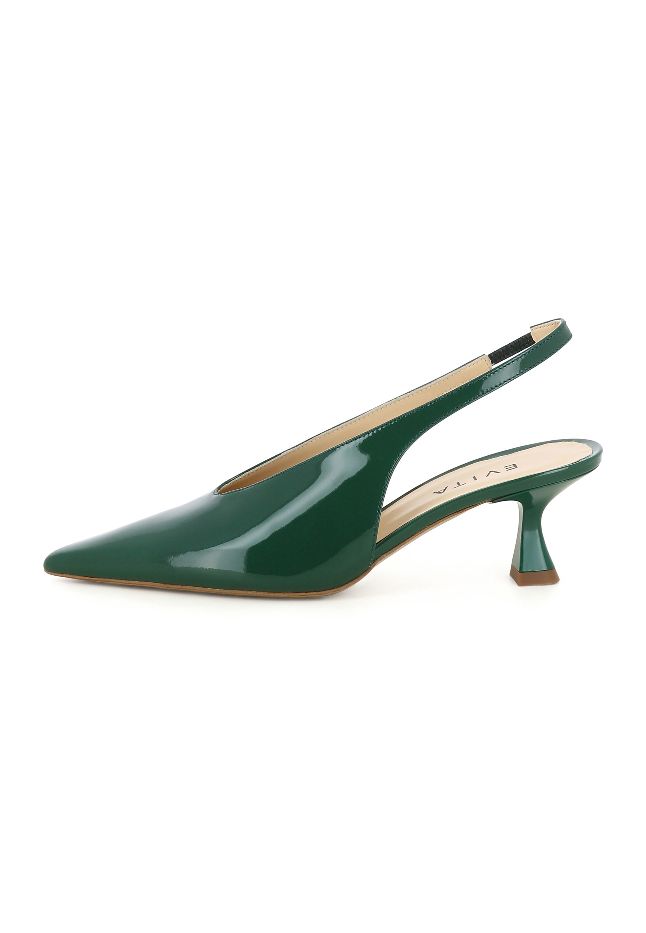 EVITA Slingpumps 'PERLA' in Groen: voorkant