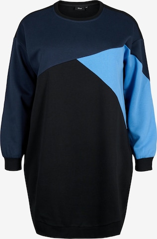 Zizzi Sweatshirt 'Kathleen' in Blue: front