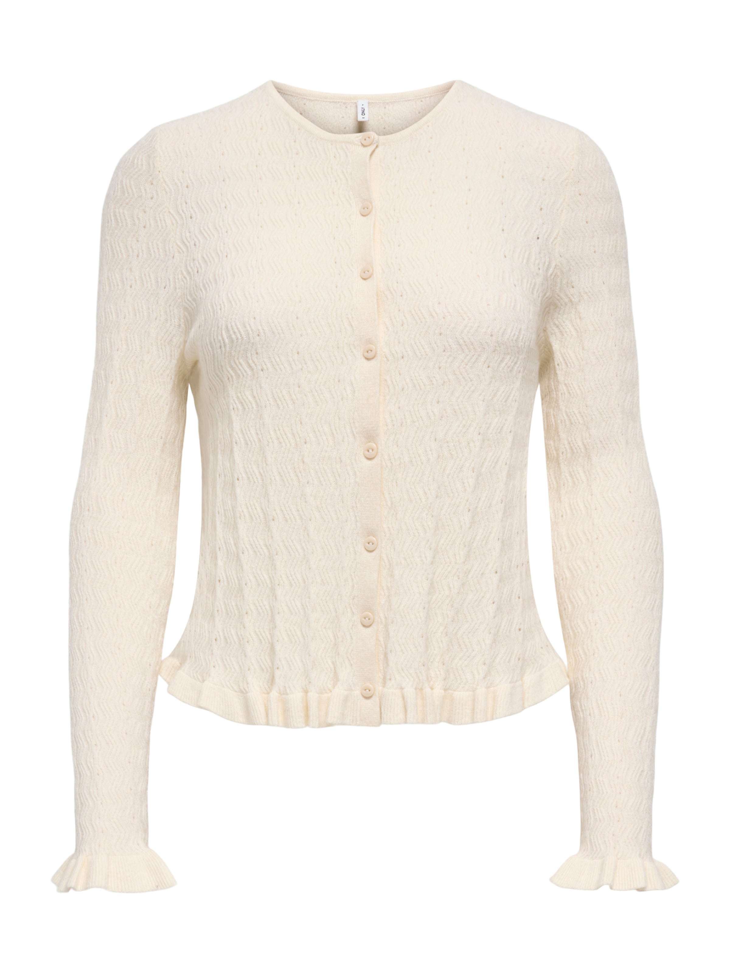 ONLY Strickjacke 'ONLibi' in Weiß: Vorderseite