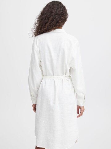 ICHI - Vestido camisero ' Lino ' en blanco