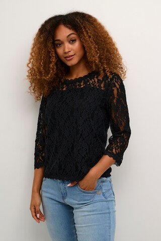 Cream Bluse 'CR Kit' i sort: forside