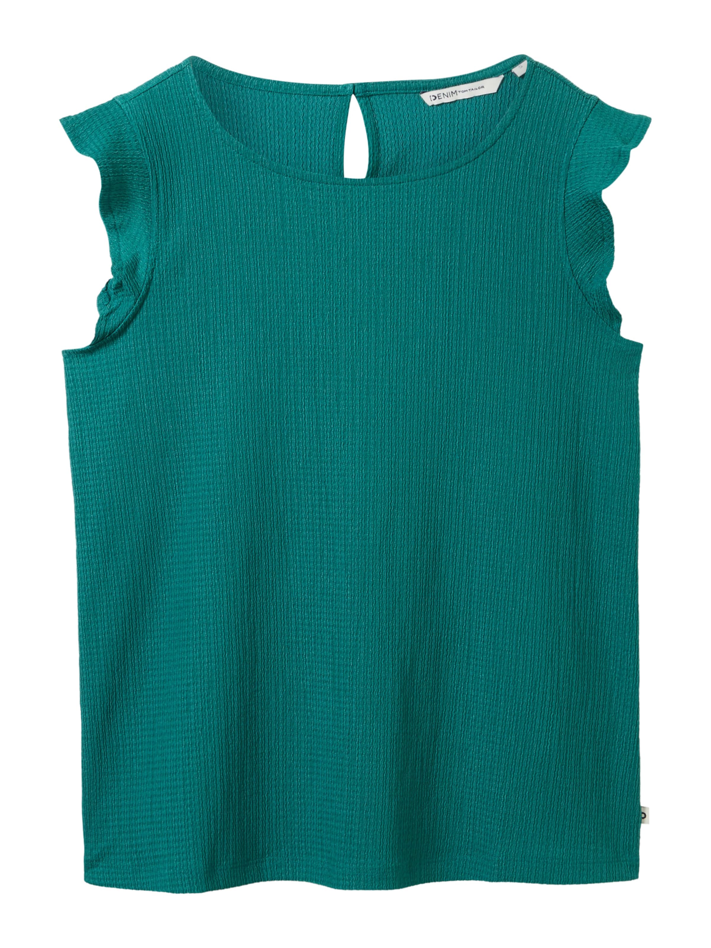 TOM TAILOR DENIM Top - Zelená: predná strana