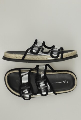 ARMANI EXCHANGE Sandalen 37 in Schwarz: predná strana