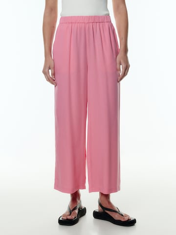 EDITED Wide leg Byxa 'Nona' i rosa: framsida