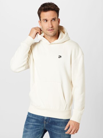 TOM TAILOR DENIM Sweatshirt in Beige: front