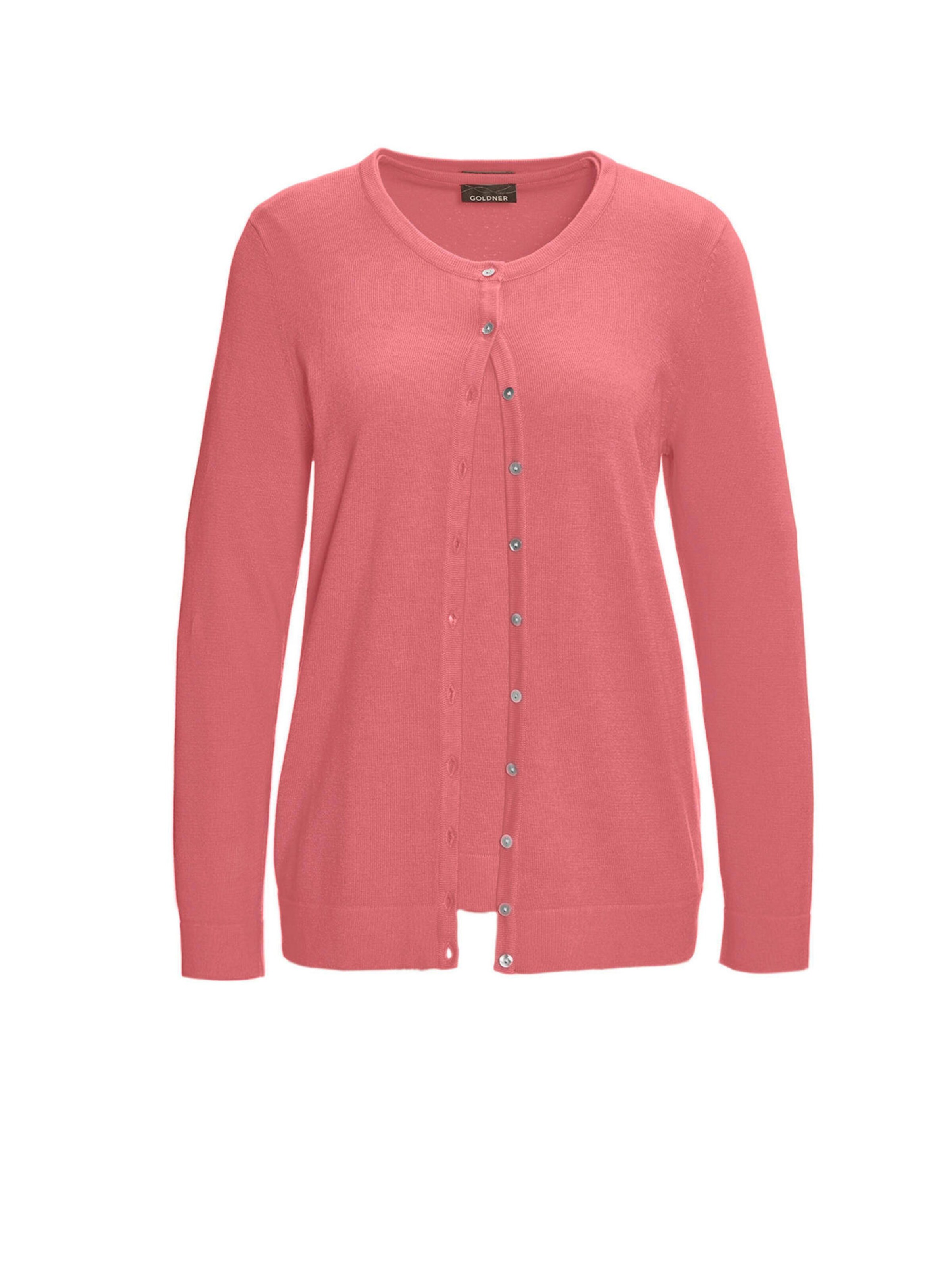 Goldner Strickjacke in Orange: Vorderseite