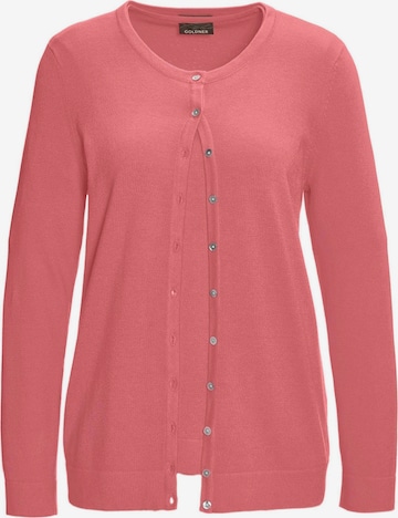 Goldner Strickjacke in Orange: Vorderseite